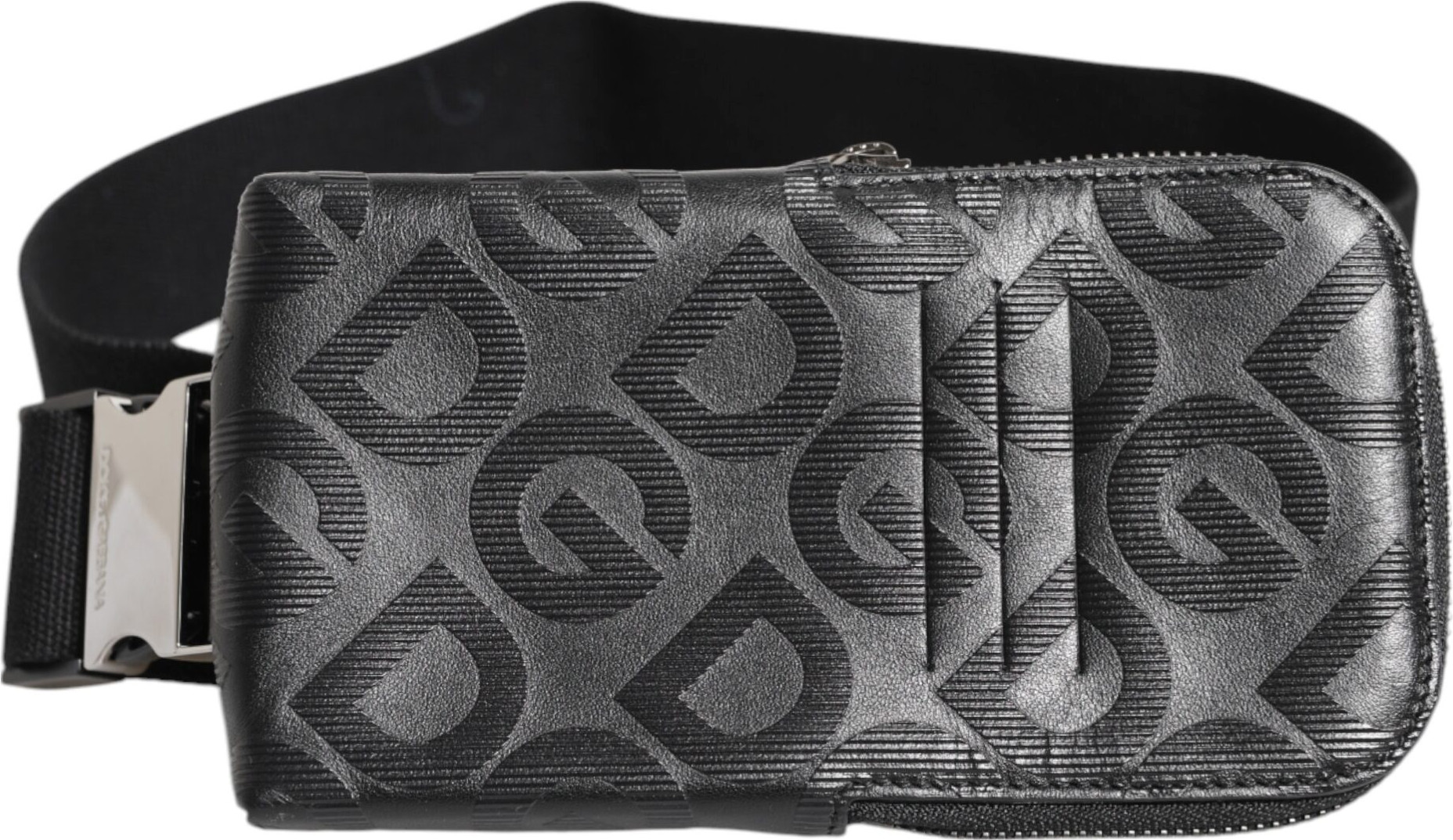 Bag Dolce & Gabbana Gray DG Logo Mania Purse Phone Belt Waist Men
