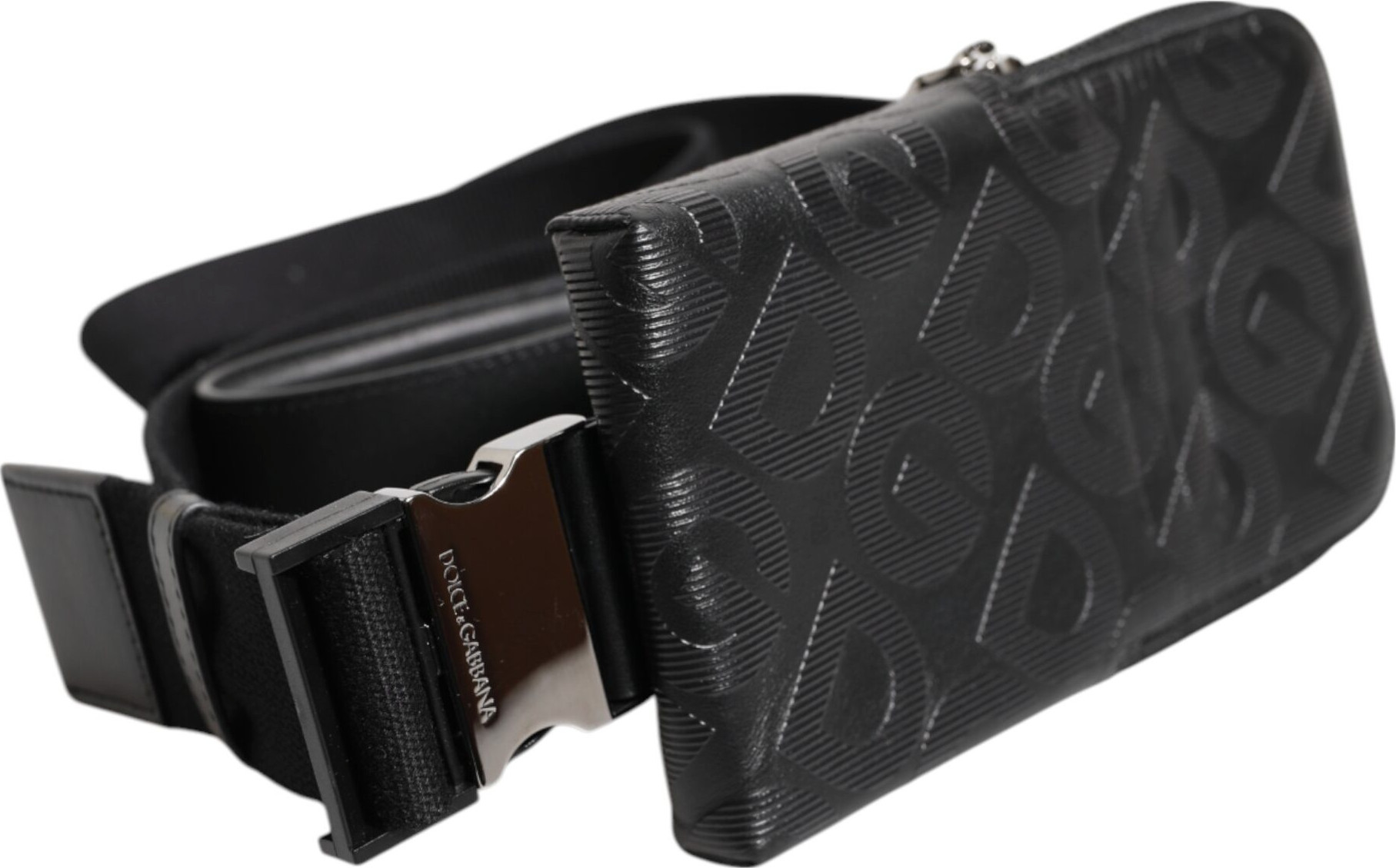 Bag Dolce & Gabbana Gray DG Logo Mania Purse Phone Belt Waist Men
