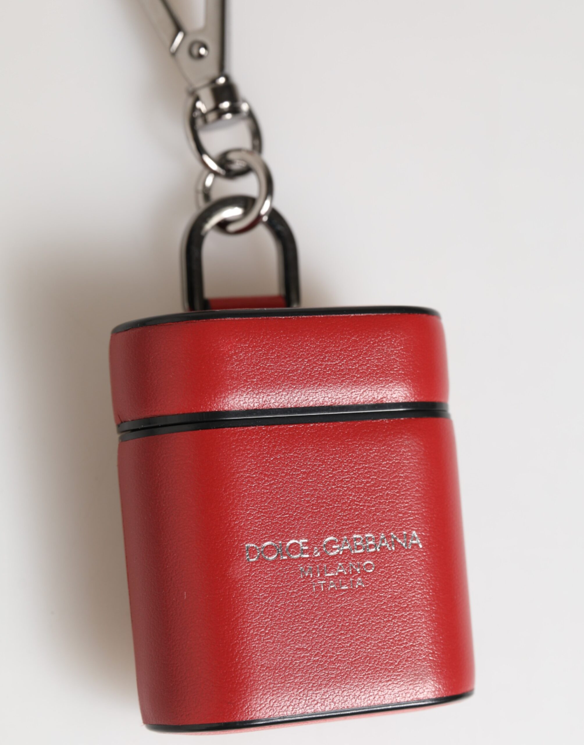Case Dolce & Gabbana Red White Logo Flip Holder