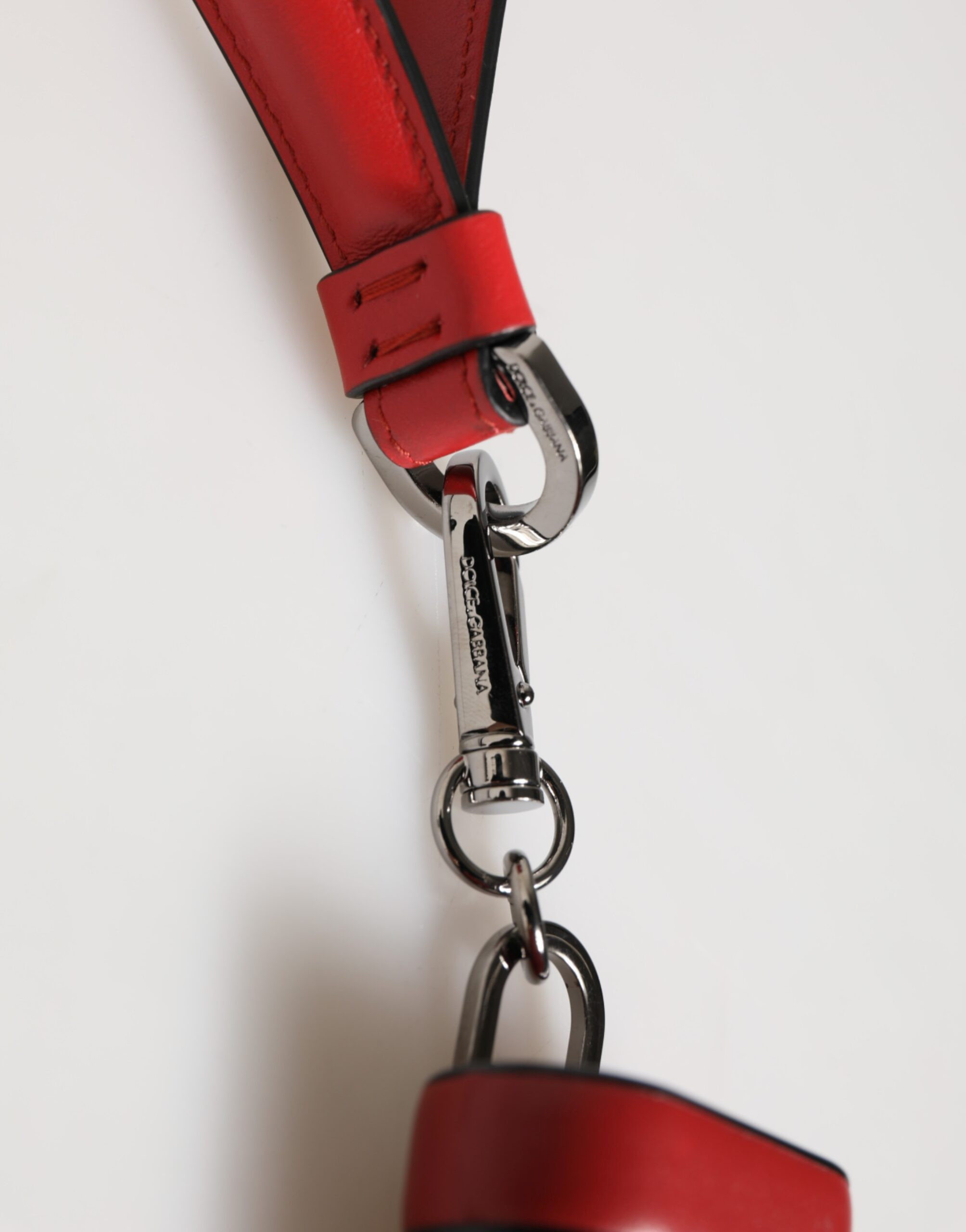 Case Dolce & Gabbana Red White Logo Flip Holder
