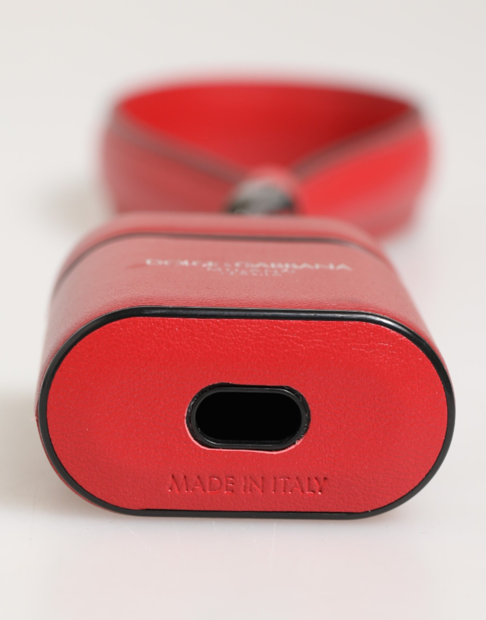 Case Dolce & Gabbana Red White Logo Flip Holder