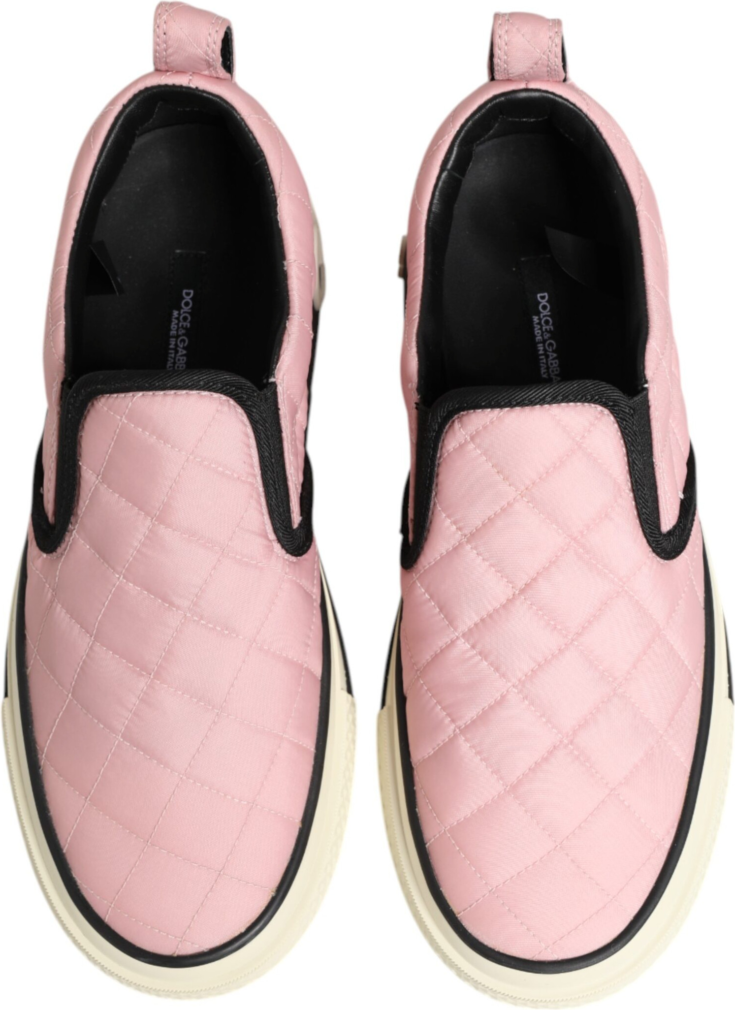 Ayollar uchun pushti ylab tikilgan Dolce & Gabbana slip-on krossovkalar
