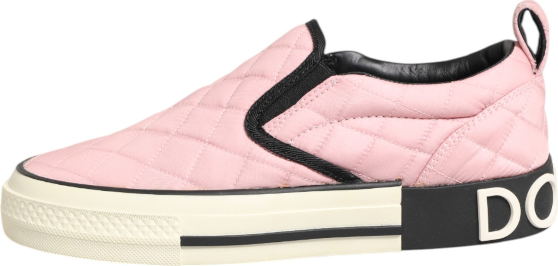 Ayollar uchun pushti ylab tikilgan Dolce & Gabbana slip-on krossovkalar