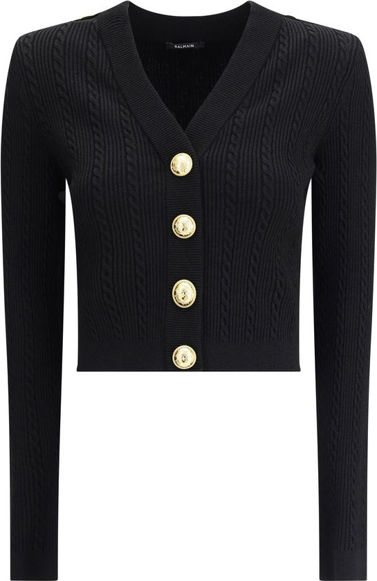 Кардиган Balmain Черный Вискоза