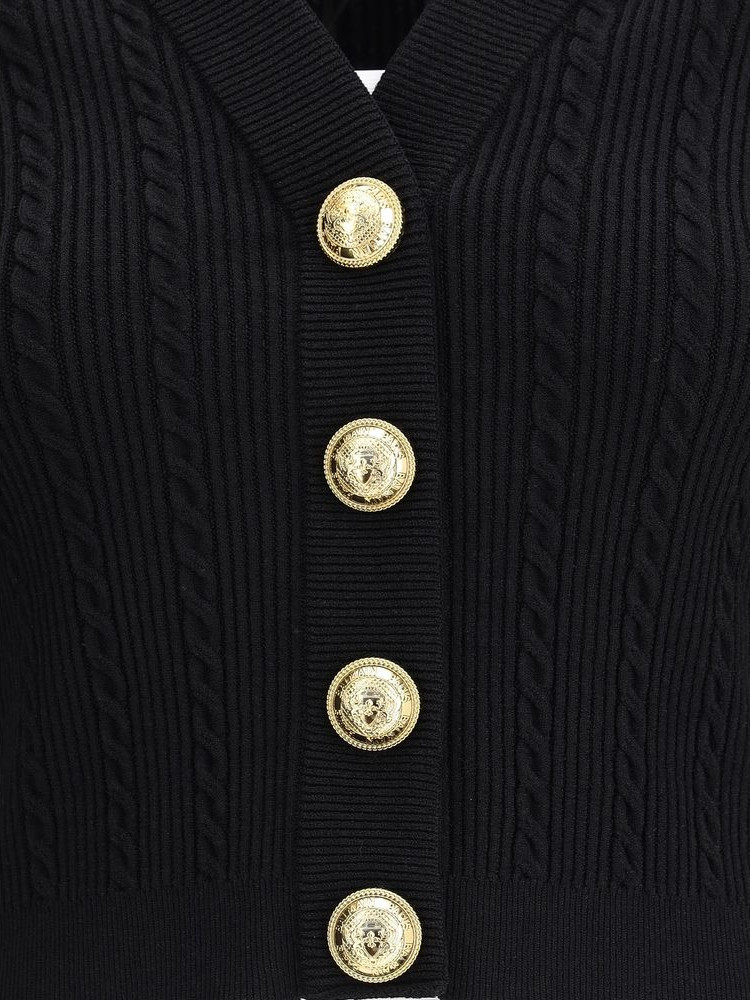 Кардиган Balmain Черный Вискоза