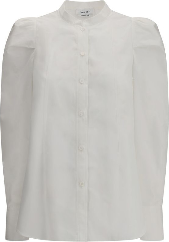 White Cotton Dress Shirt Alexander McQueen
