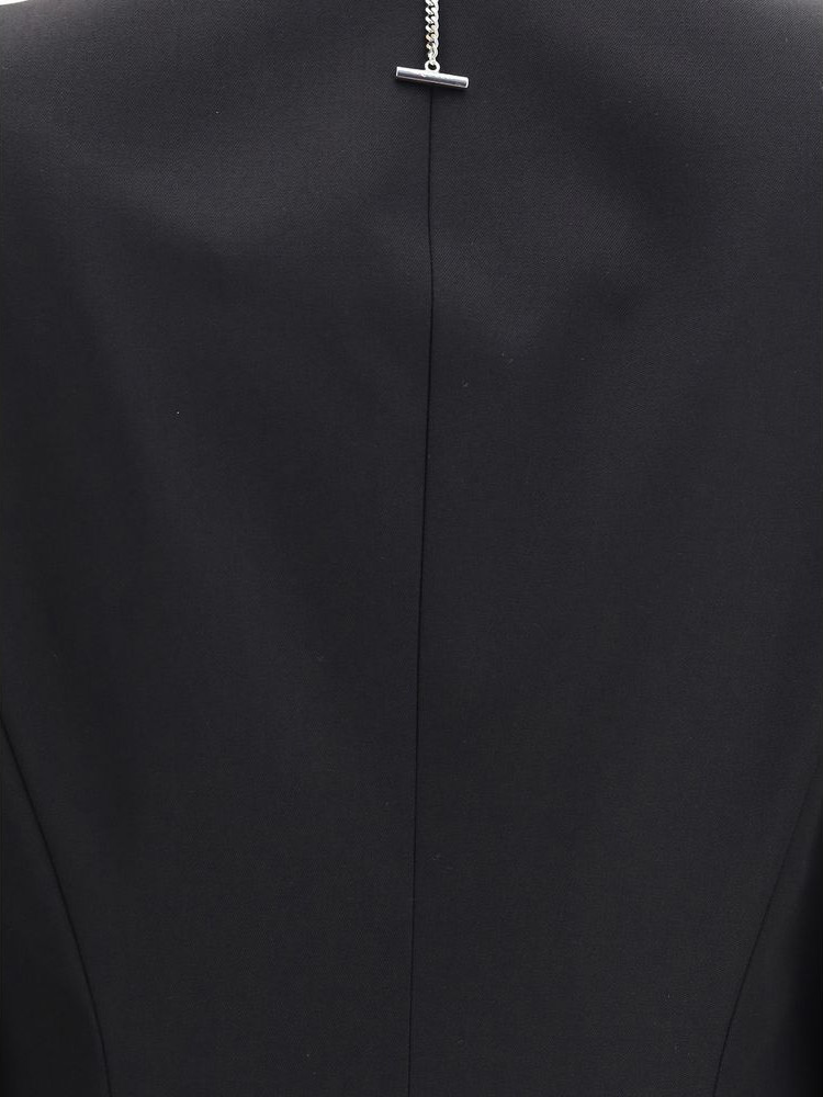 Черное шерстяное пальто Alexander McQueen