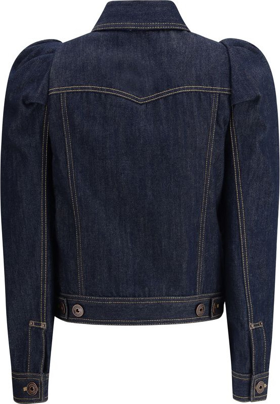 Alexander McQueen Blue Cotton Denim Jacket