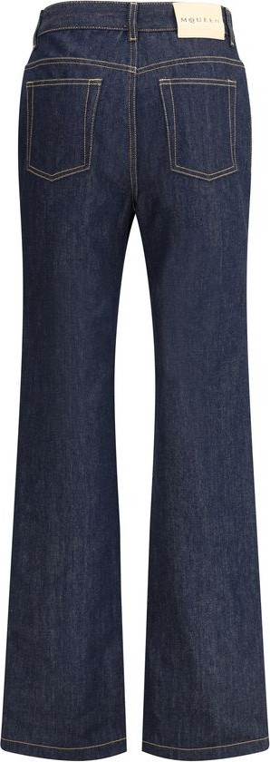 Blue Cotton Straight-Leg Jeans Alexander McQueen