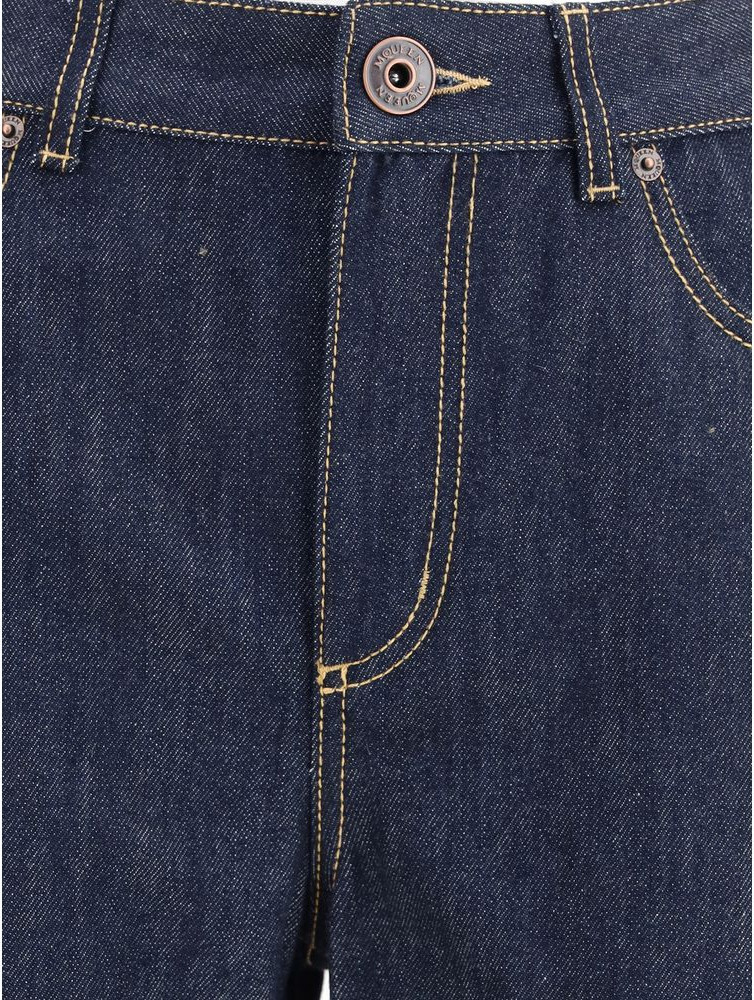 Blue Cotton Straight-Leg Jeans Alexander McQueen
