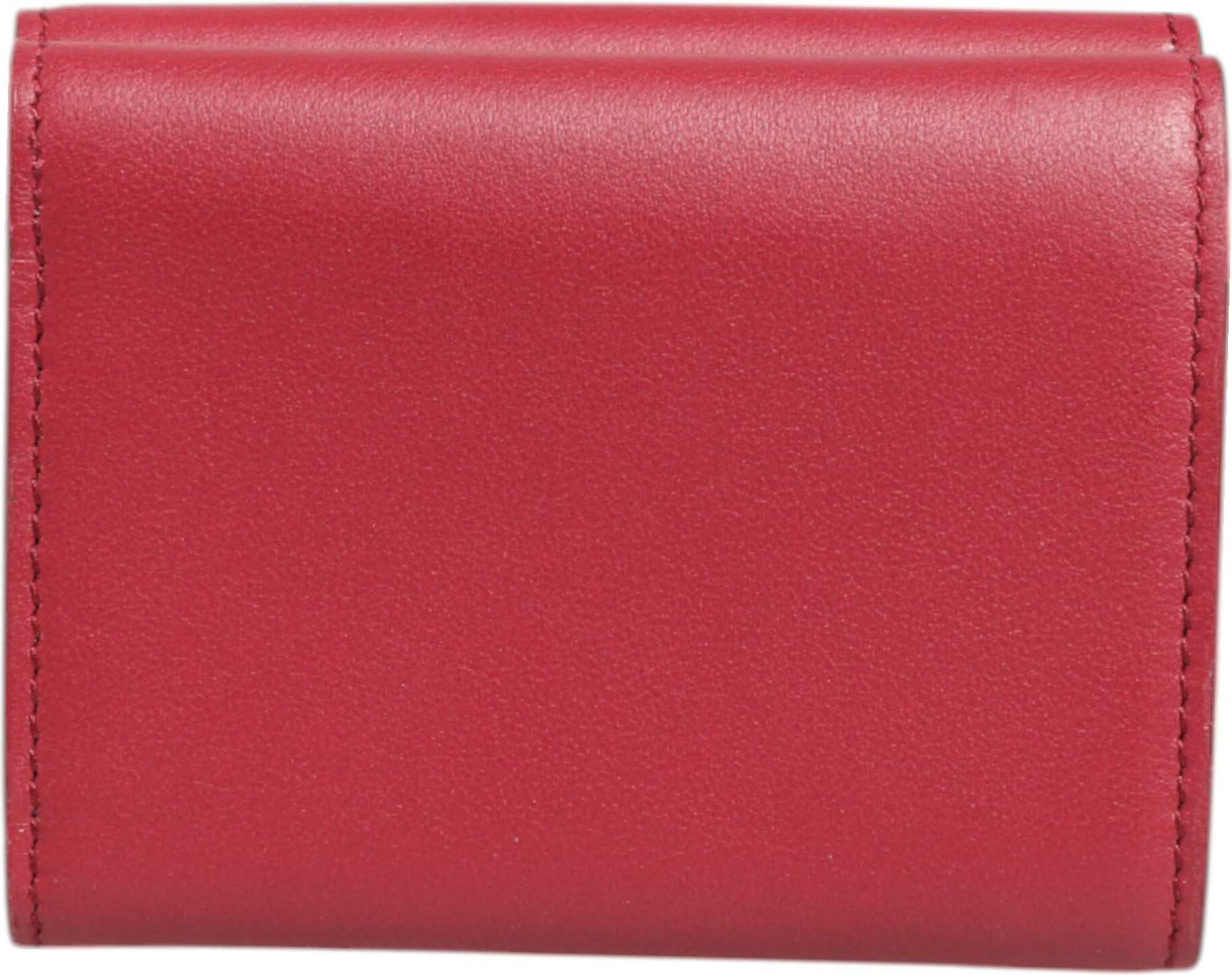 Dolce & Gabbana Qizil teri yig'ma logotipi bosilgan uch karra karta ushlagichi hamyon