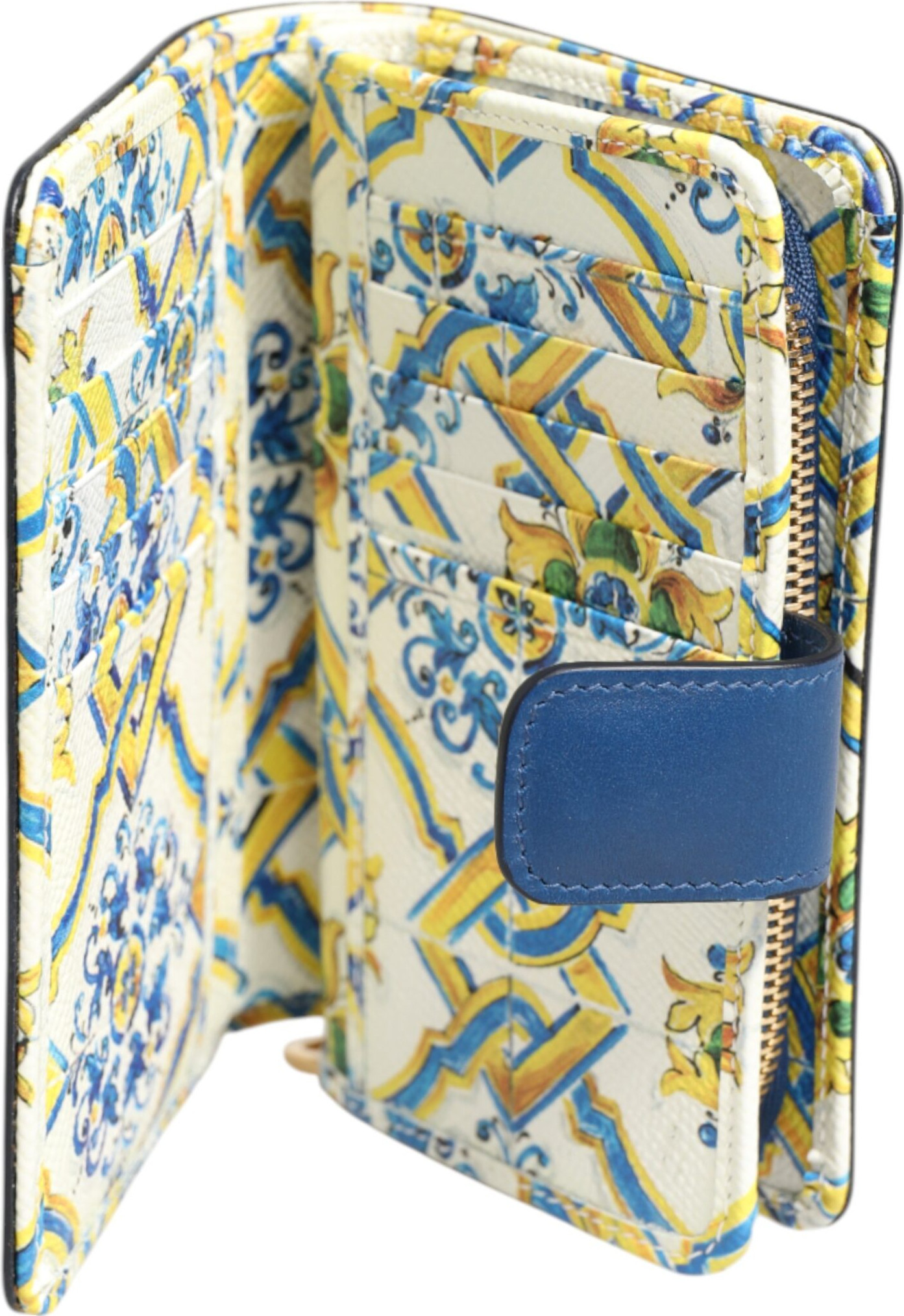 Sumka Dolce & Gabbana Continental Tile Print Zip Card Holder Purse