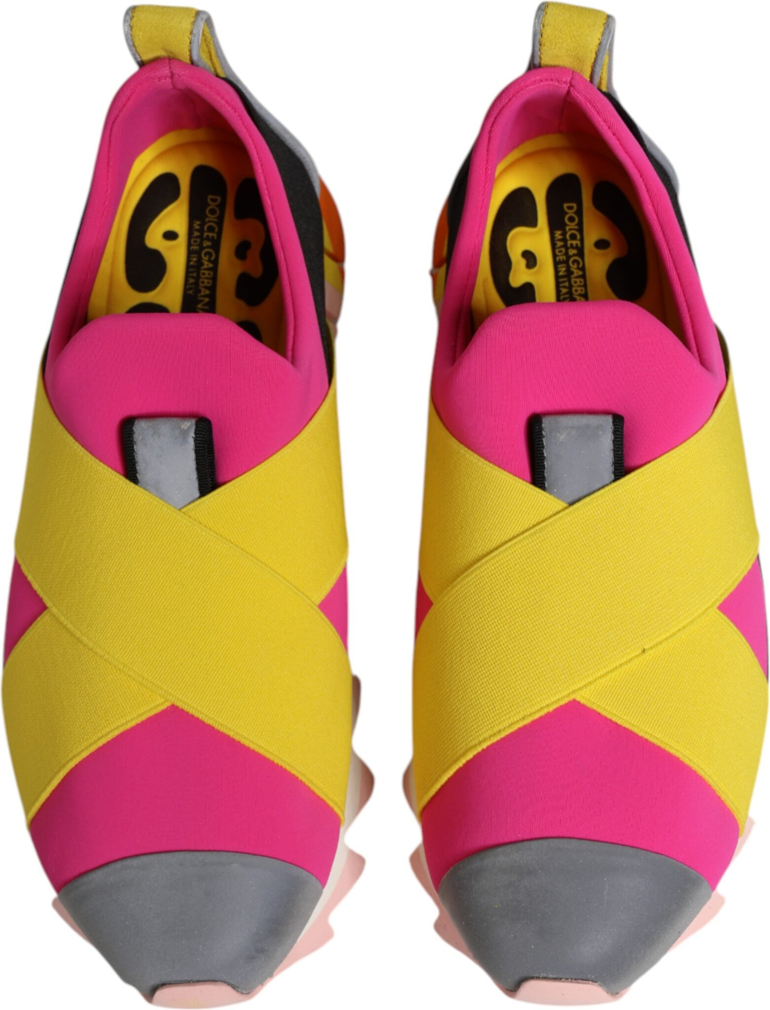 Dolce & Gabbana Multicolor Neoprene Elastic Ibiza Sneakers Shoes