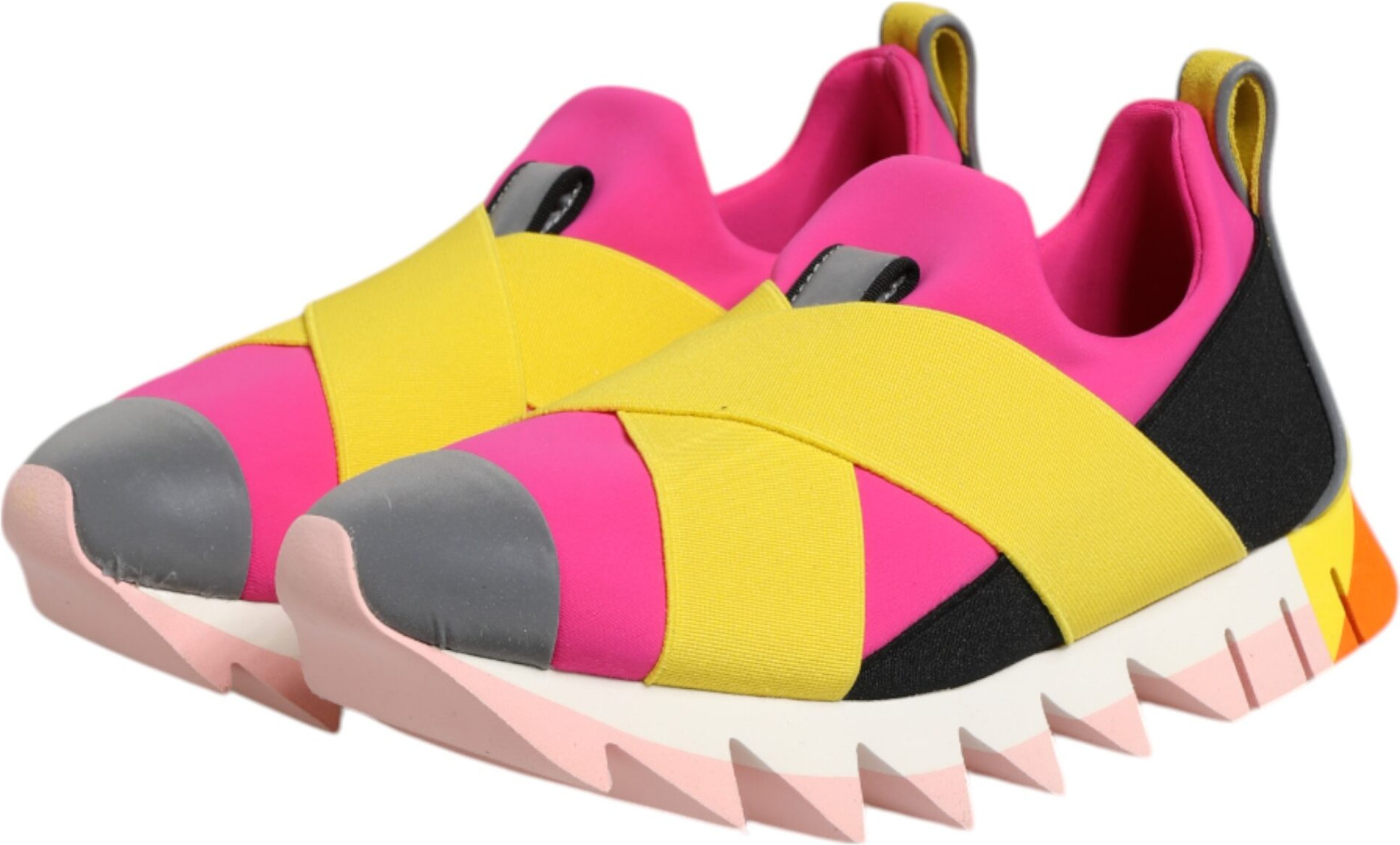 Dolce & Gabbana Multicolor Neoprene Elastic Ibiza Sneakers Shoes