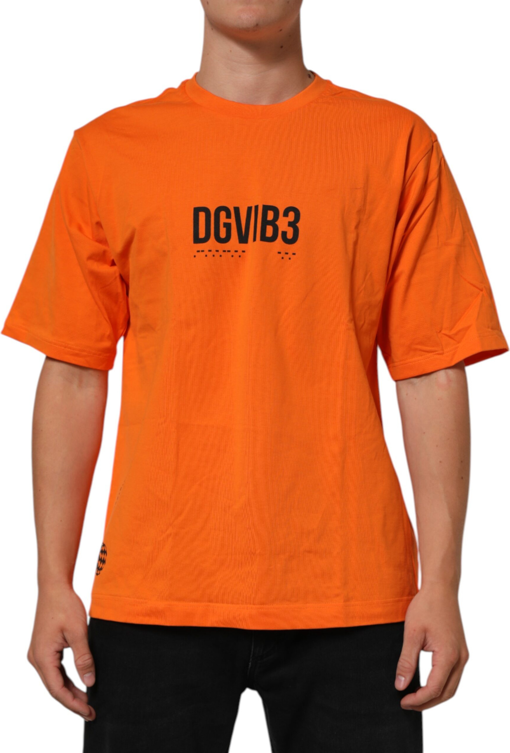 T-shirt Dolce & Gabbana Orange DGVIB3 Crew Neck Short Sleeves