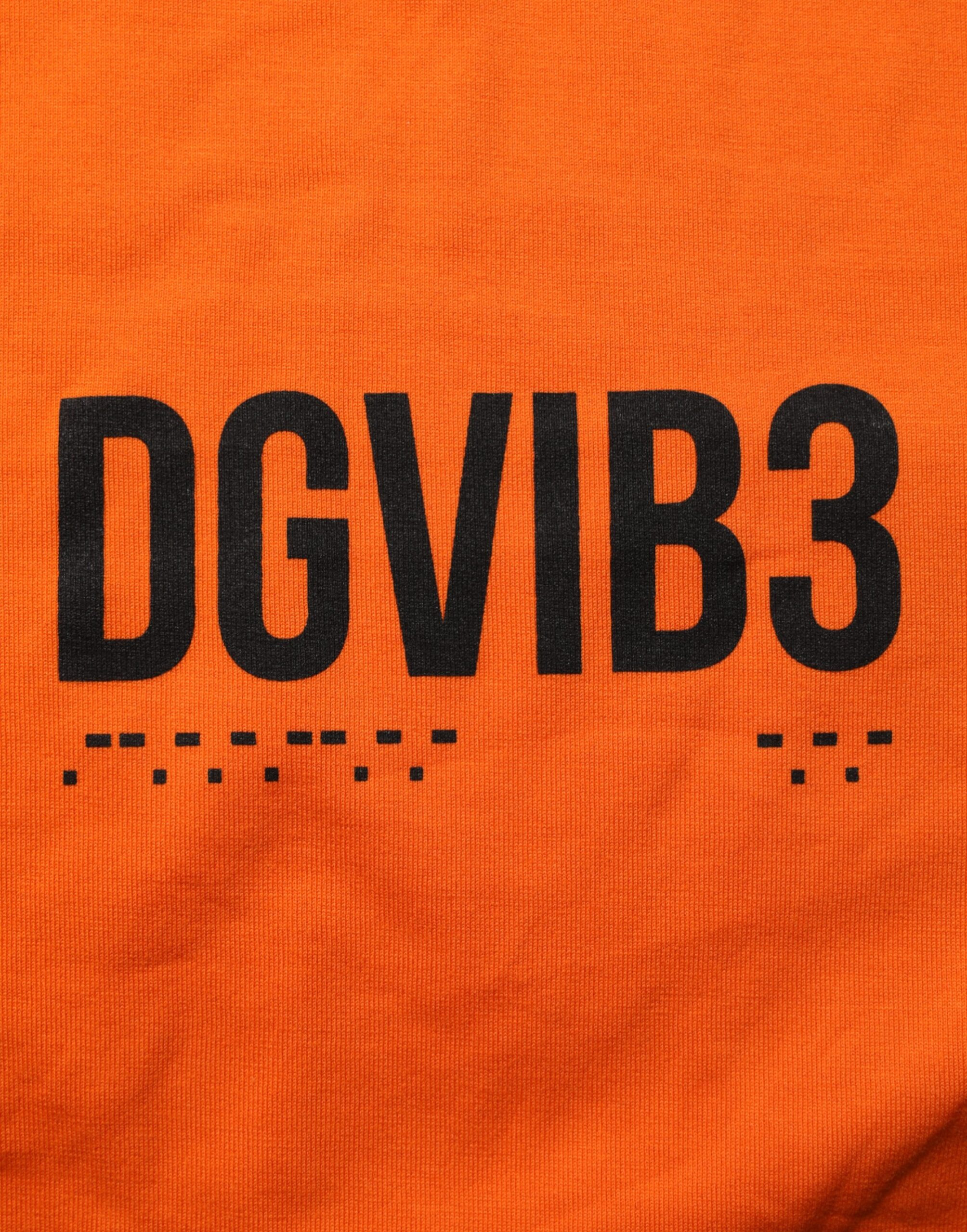 T-shirt Dolce & Gabbana Orange DGVIB3 Crew Neck Short Sleeves