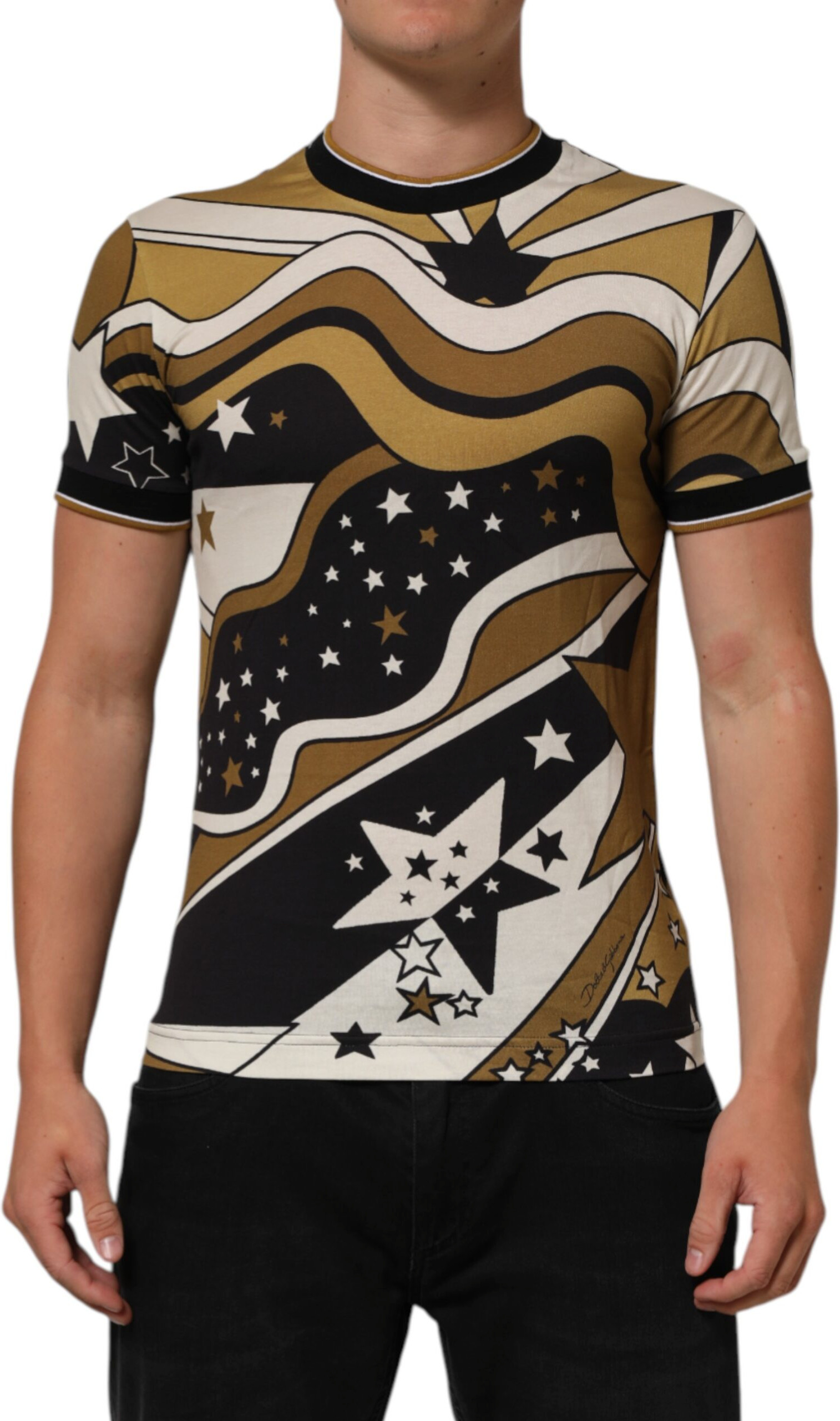 Dolce & Gabbana Multicolor Millennials Star CrewNeck futbolka