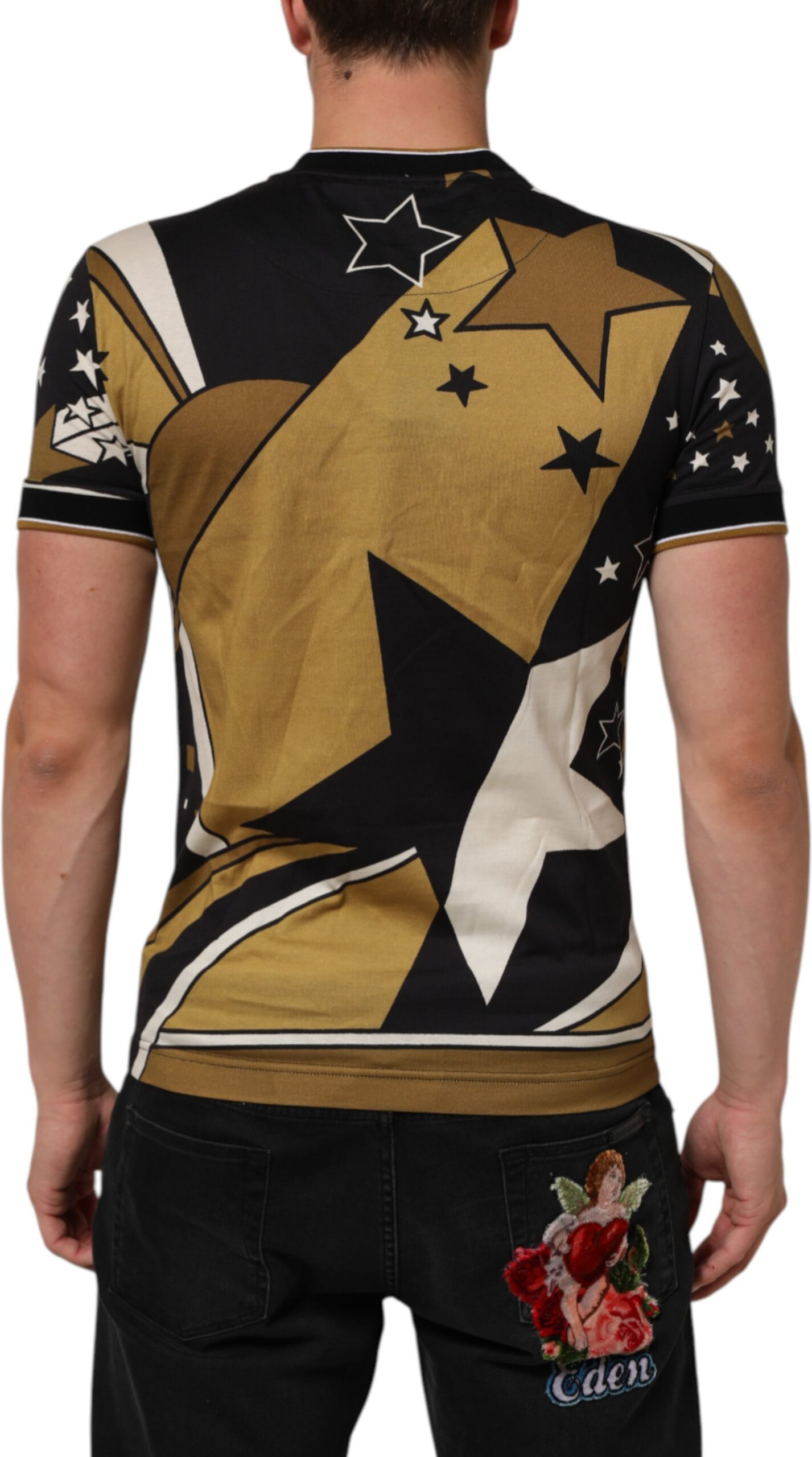 Dolce & Gabbana Multicolor Millennials Star CrewNeck futbolka