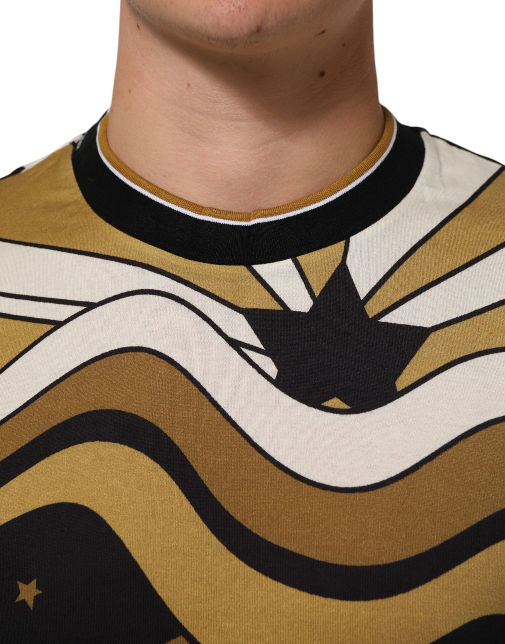 Dolce & Gabbana Multicolor Millennials Star CrewNeck futbolka