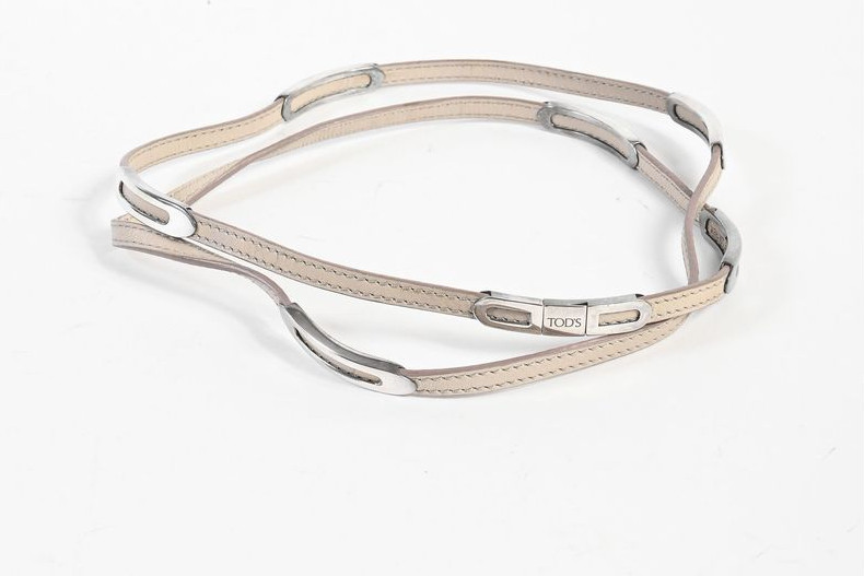 Tod's Beige Leather Bracelet