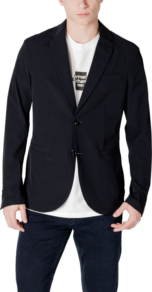 Armani Exchange Черный хлопковый блейзер
