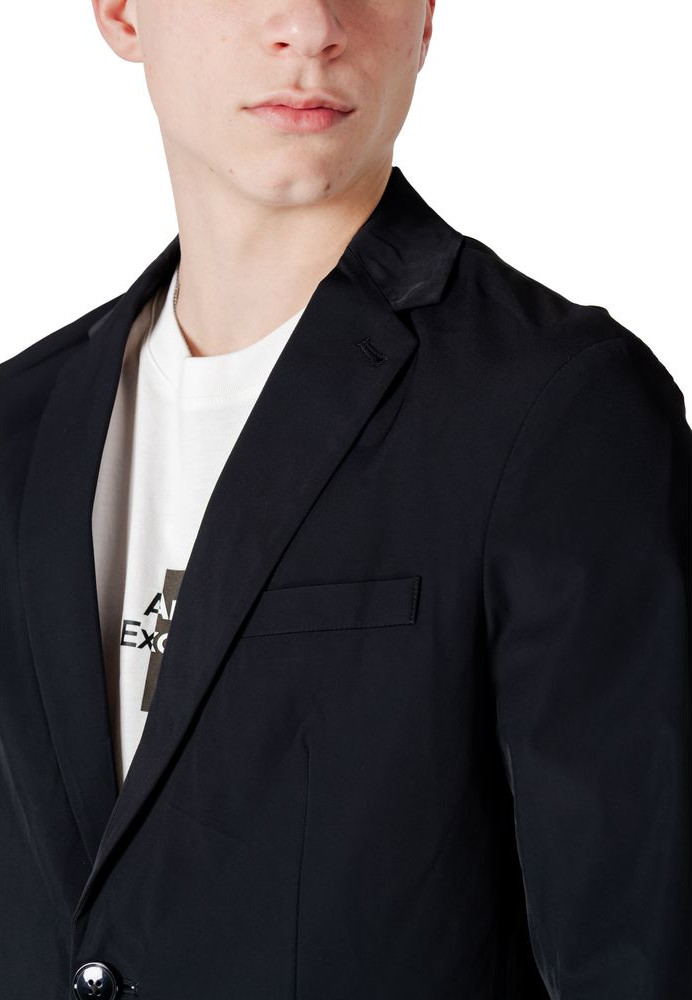 Armani Exchange Черный хлопковый блейзер