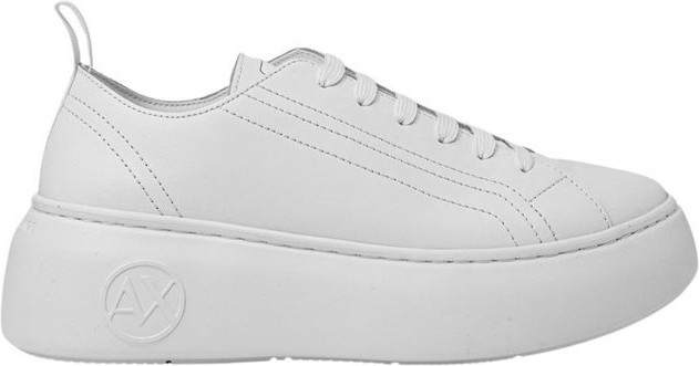 White Leather Platform Sneakers