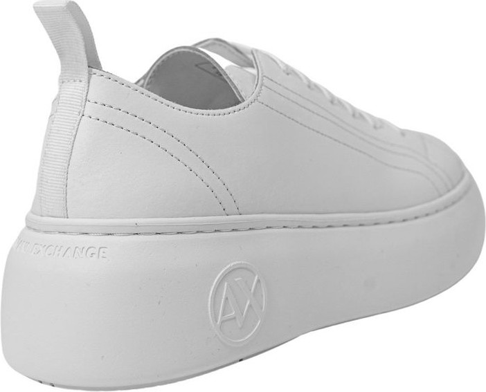 White Leather Platform Sneakers