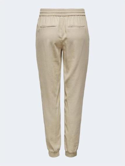 Pants ONLY Beige Viscose Casual Pants