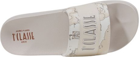 Белые полиэтиленовые шлепанцы слипоны ALVIERO MARTINI 1a CLASSE