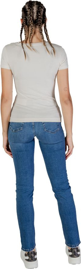 Белая хлопковая футболка GUESS
