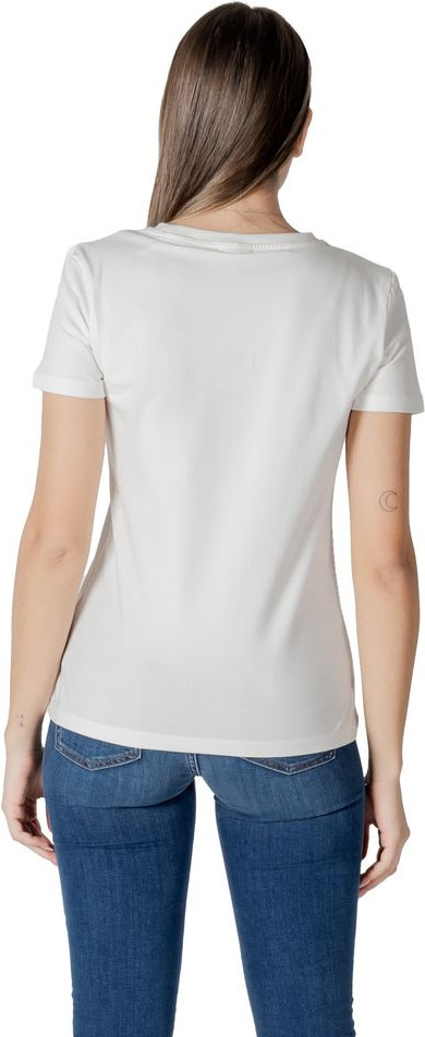 White Cotton T-Shirt Guess Active