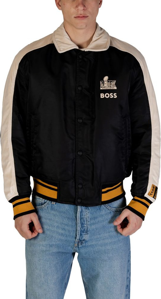 Black Polyamide Bomber Hugo Boss
