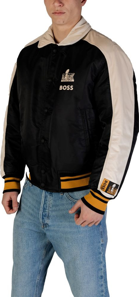 Black Polyamide Bomber Hugo Boss