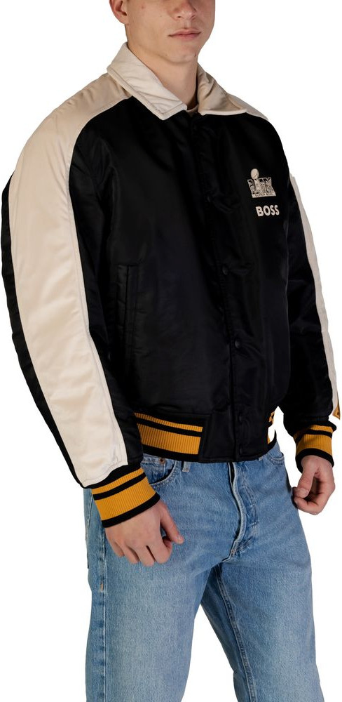 Black Polyamide Bomber Hugo Boss