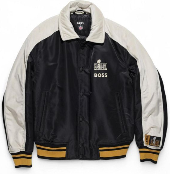 Black Polyamide Bomber Hugo Boss