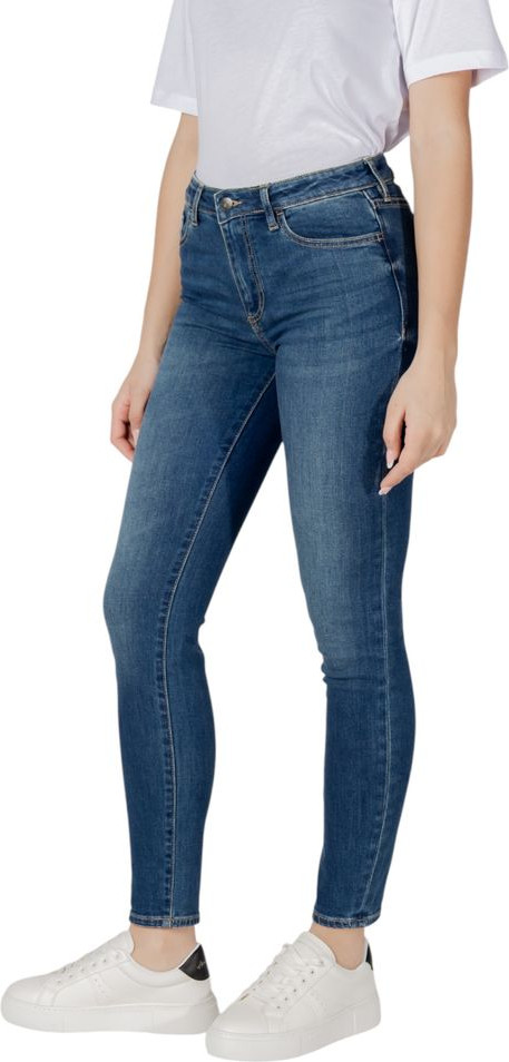 Синие хлопковые узкие джинсы Armani Exchange