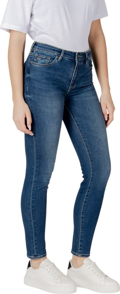 Синие хлопковые узкие джинсы Armani Exchange