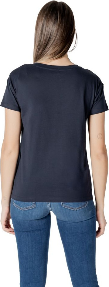 Синяя хлопковая футболка Armani Exchange