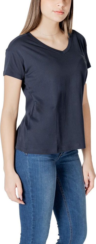 Синяя хлопковая футболка Armani Exchange