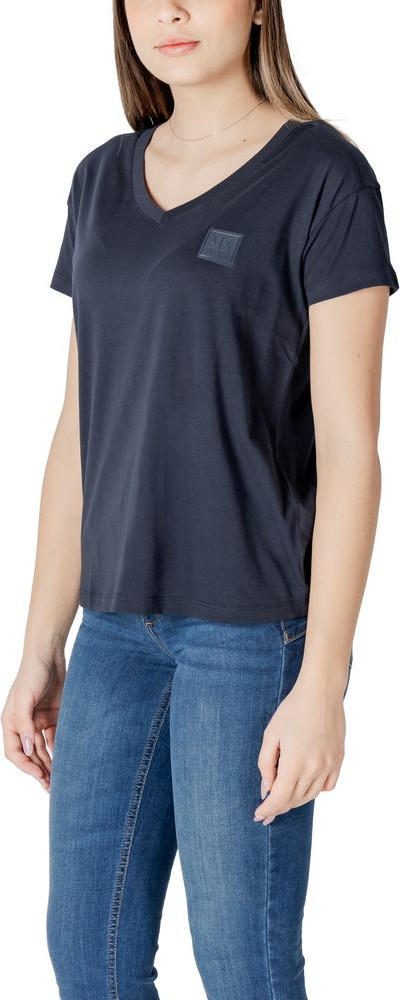 Синяя хлопковая футболка Armani Exchange