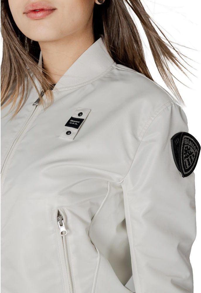 White Polyamide Bomber Blauer