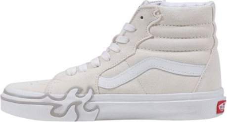 Кроссовки Vans белые замшевые кожаные высокие
