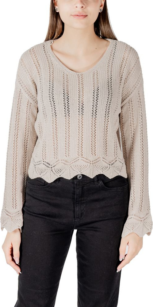 ONLY Bej Rcycled Paxtadan Tikilgan Jumper