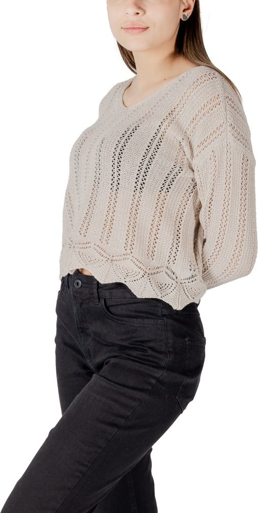 ONLY Bej Rcycled Paxtadan Tikilgan Jumper