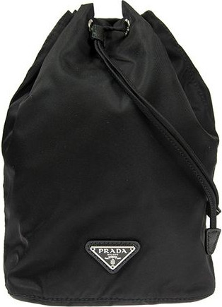 Мешочек Prada из нейлона и кожи со шнурком