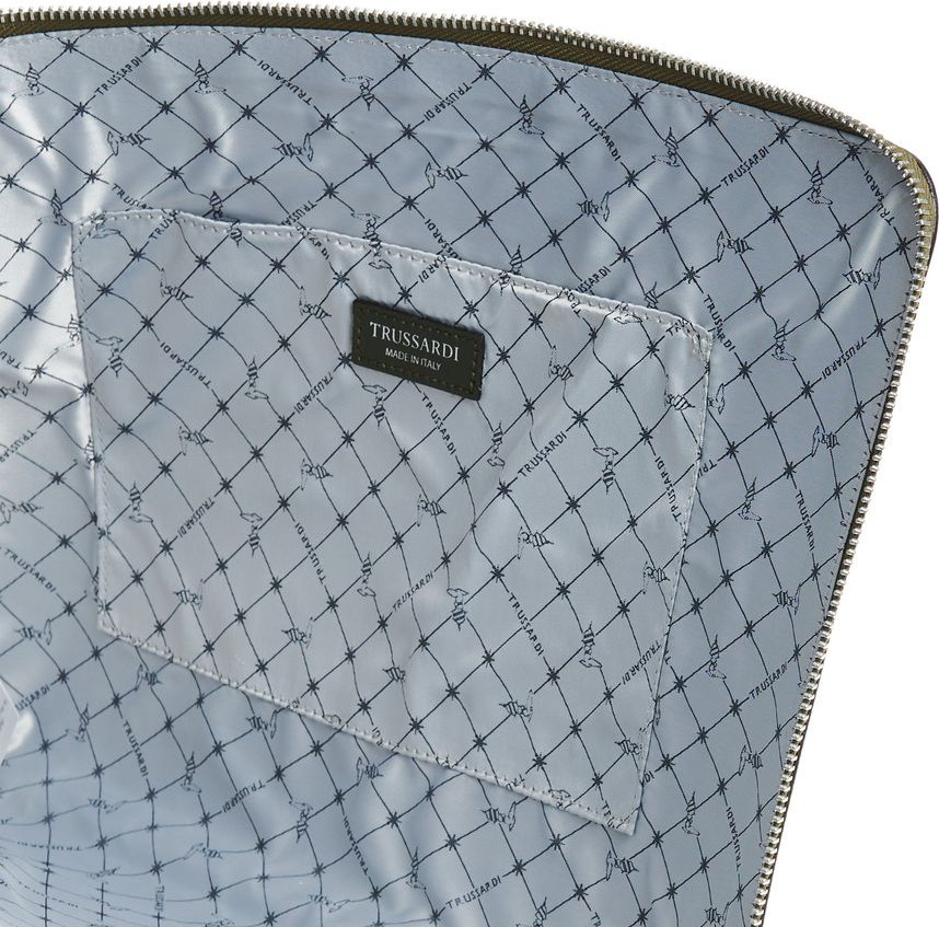 Clutch Trussardi Green Leather Men