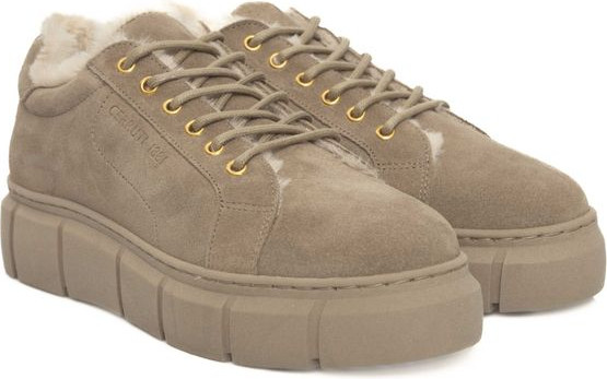 Sneakers CERRUTI 1881 Beige Calfskin Women Platform Sneaker