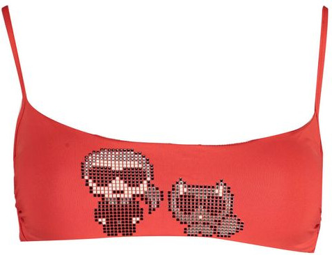 Красный купальник из эластана Karl Lagerfeld
