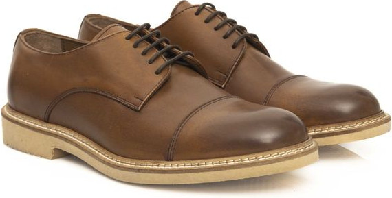 Cerruti 1881 Brown Calfskin Men Derby Shoe